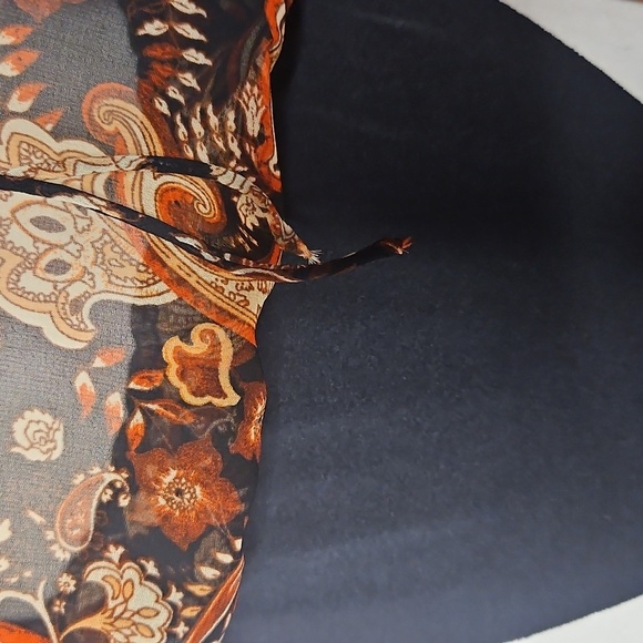 Zara Women's Paisley Semi-Sheer Ruffled Bodysuit - Picture 10 of 15